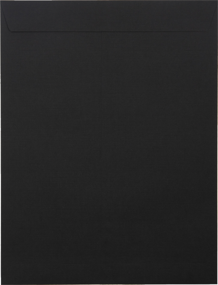 Black Linen 32lb 10 x 13 Open End Envelopes with Peel & Seal