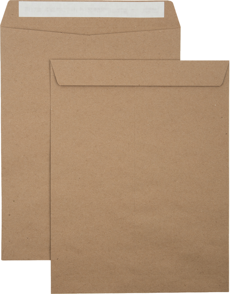 Grocery Bag 28lb 10 x 13 Open End Envelopes with Peel & Seal