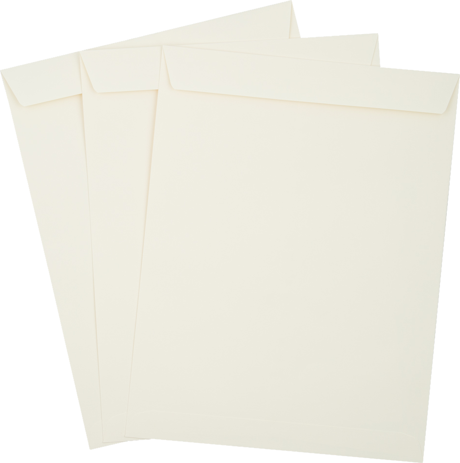 Natural Linen 32lb 10 x 13 Open End Envelopes with Peel & Seal