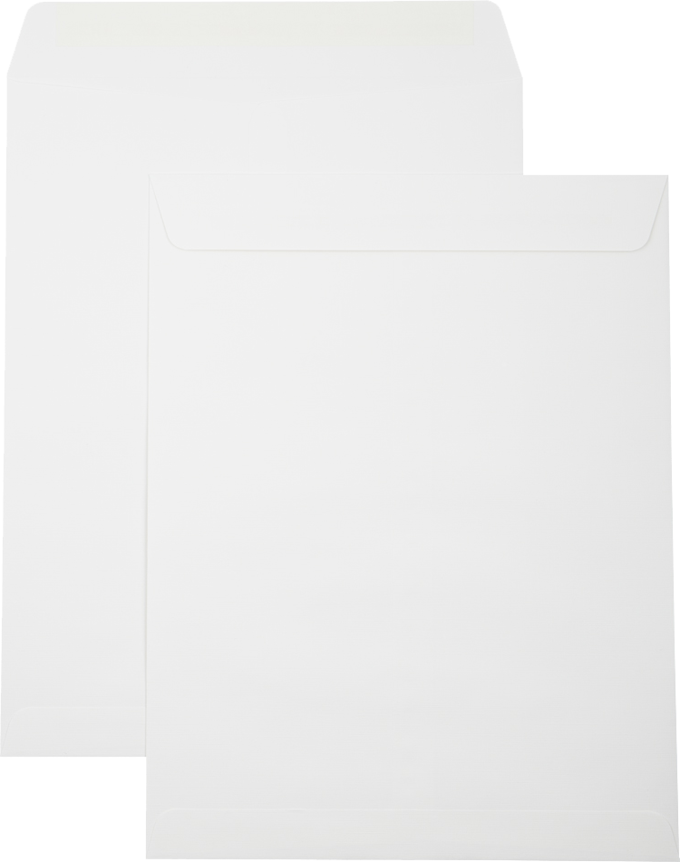 White Linen 32lb 10 x 13 Open End Envelopes with Peel & Seal
