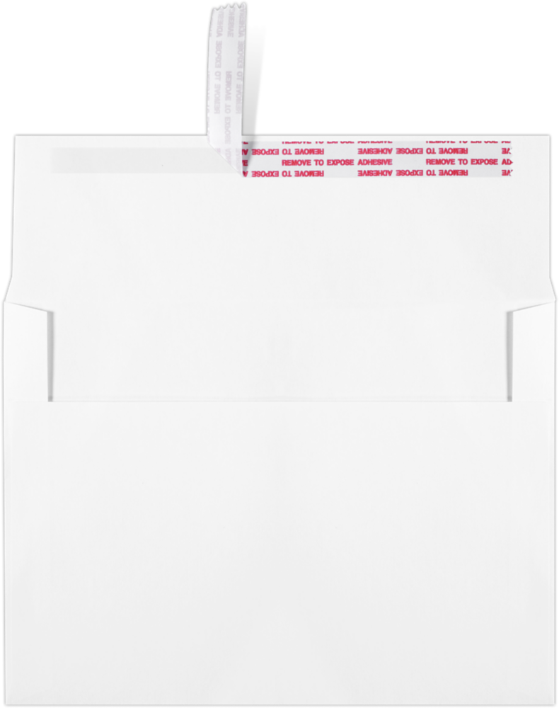 White 24lb A7 1/2 Invitation Envelopes (5 1/2 x 7 1/2) with Peel & Seal