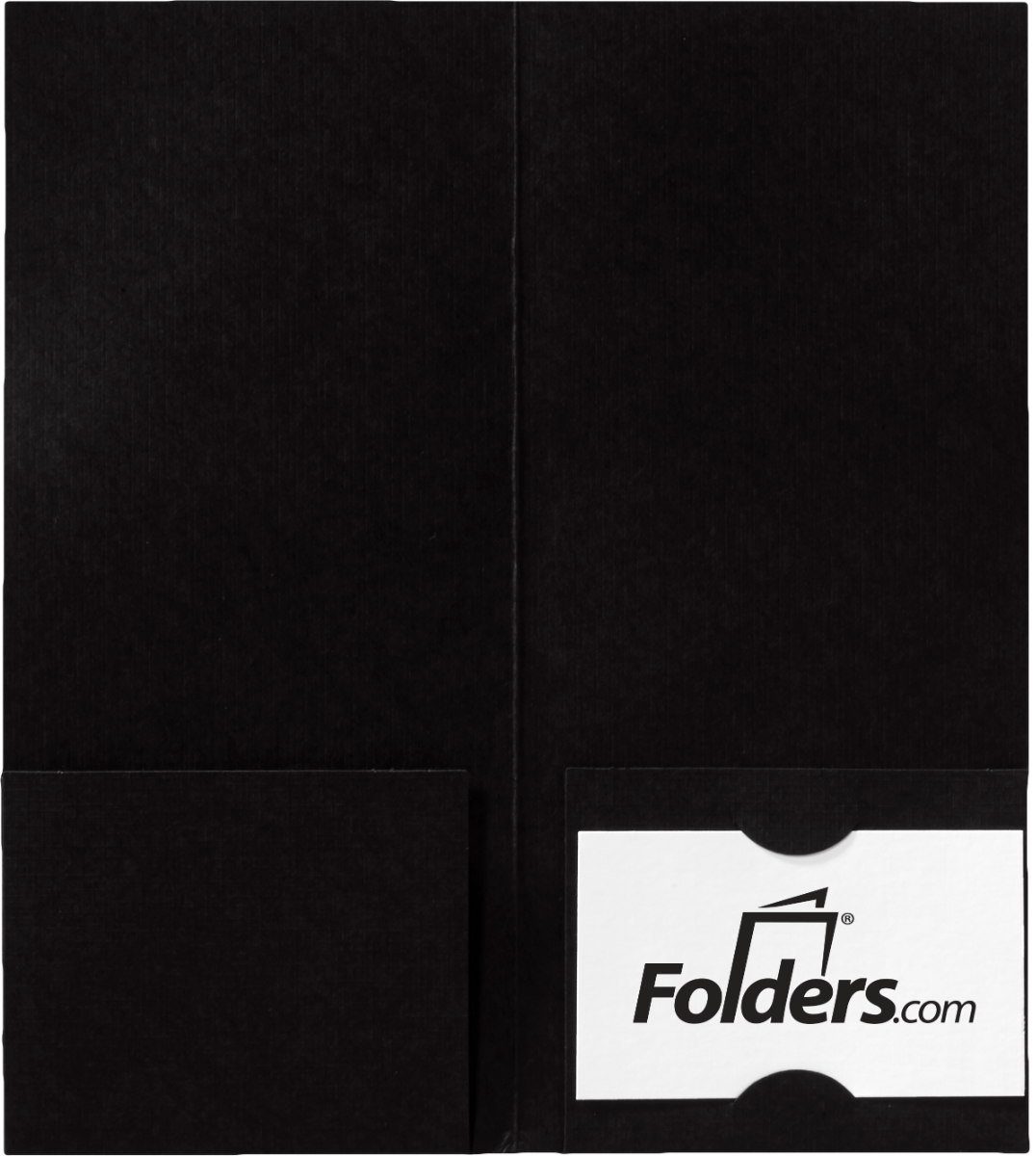 Deep Black Linen 4 x 9 Mini Folders