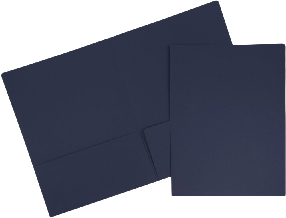 Navy Blue 9 x 12 Matte Folders
