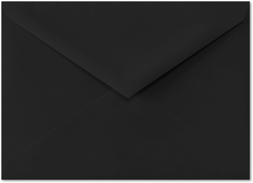 Smooth Midnight Black 32lb 4 Bar V Flap Envelopes (3 5/8 x 5 1/8)