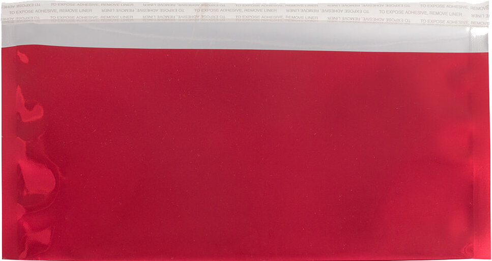 Red Foil 32lb #10 Square Flap (4 1/8 x 9 1/2) with Peel & Seal