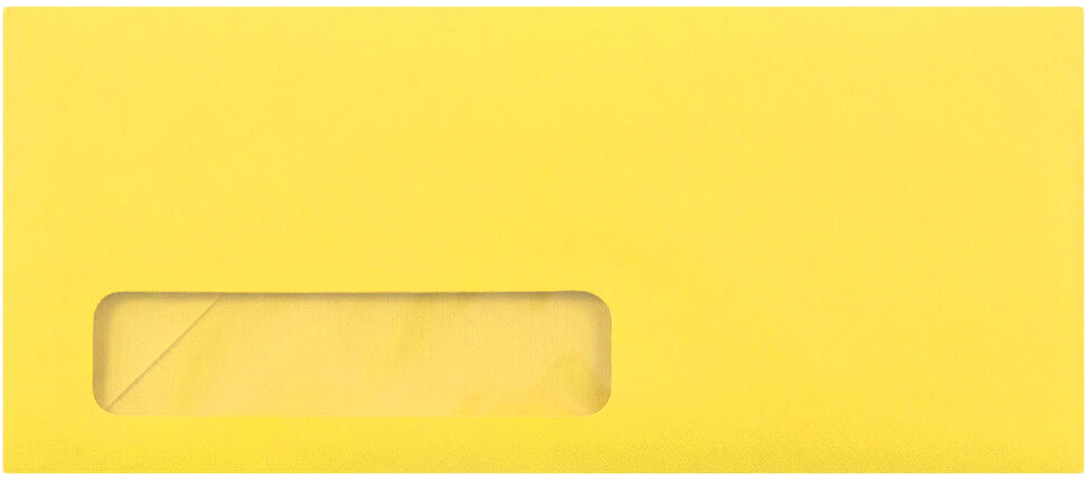 Yellow 24lb #10 Window Envelopes (4 1/8 x 9 1/2)