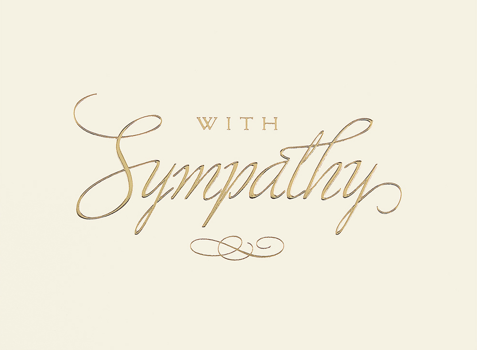 Gold Sympathy Card Set - 25 Pack
