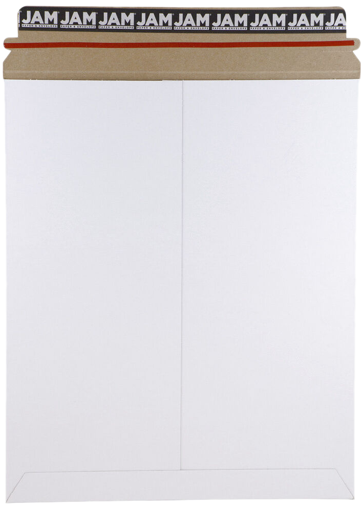 White 130lb 11 x 13 1/2 Photo Mailer Envelopes with Peel & Seal