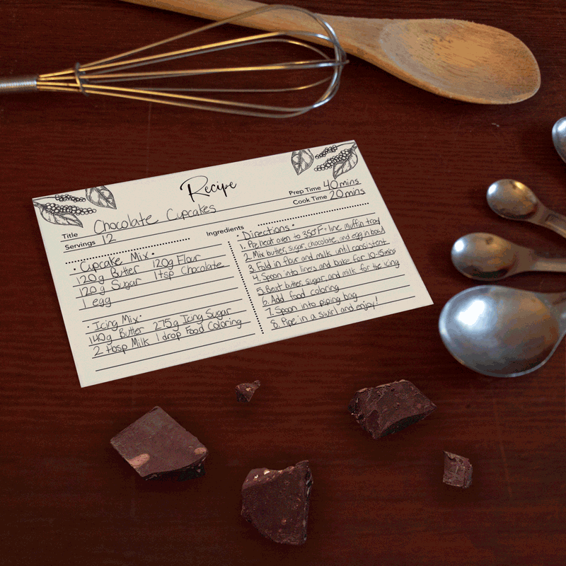 Natural 4 x 6 Recipe Cards