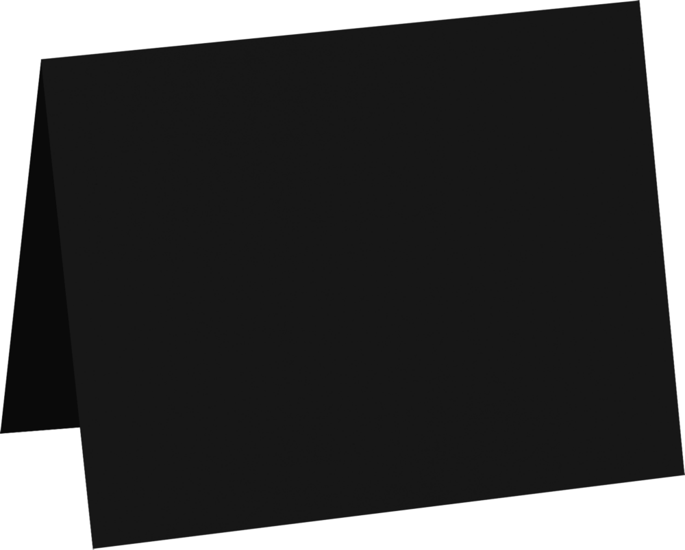 Smooth Midnight Black 100lb A1 Foldover Cards (3 1/2 x 4 7/8)