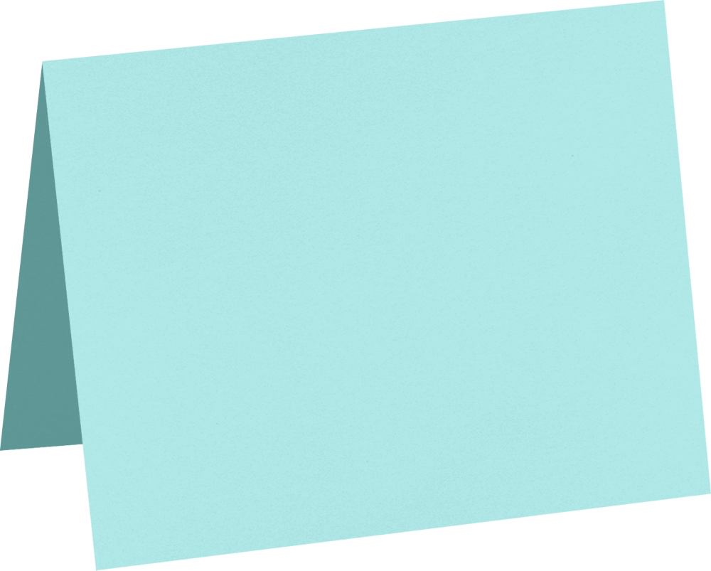 Seafoam Aqua Blue 100lb A2 Foldover Cards (4 1/4 x 5 1/2)