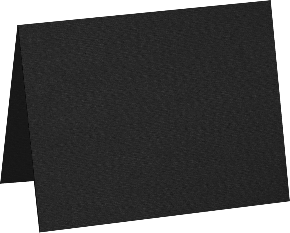 Black Linen 100lb A2 Foldover Cards (4 1/4 x 5 1/2)