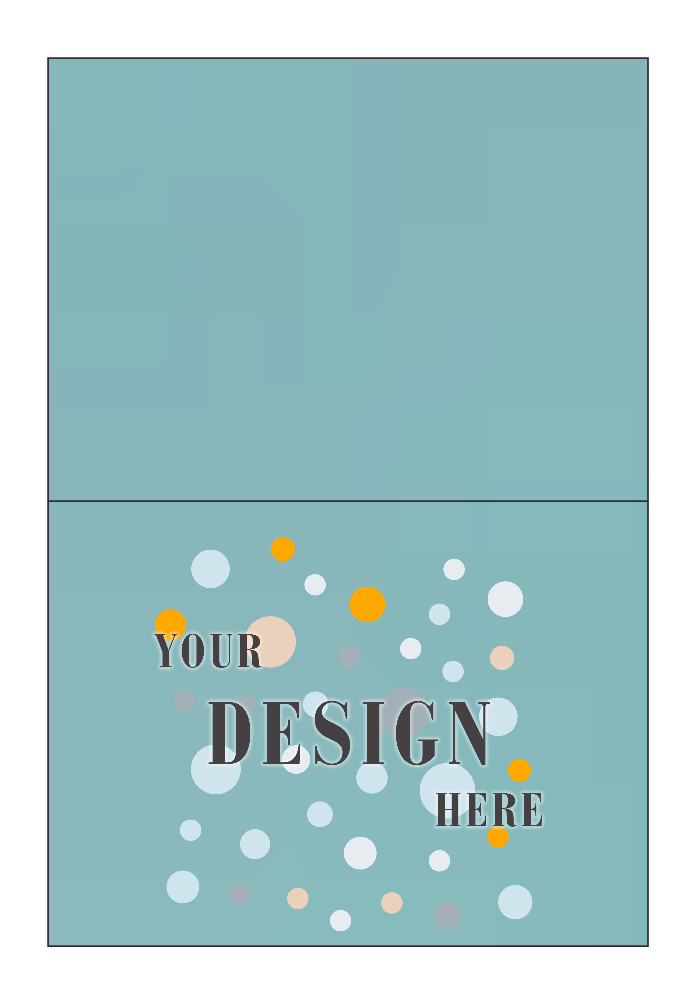 Seafoam Aqua Blue 100lb A6 Foldover Cards (4 5/8 x 6 1/4)
