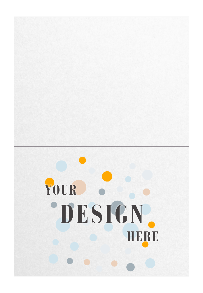 Crystal White Metallic 100lb A6 Foldover Cards (4 5/8 x 6 1/4)