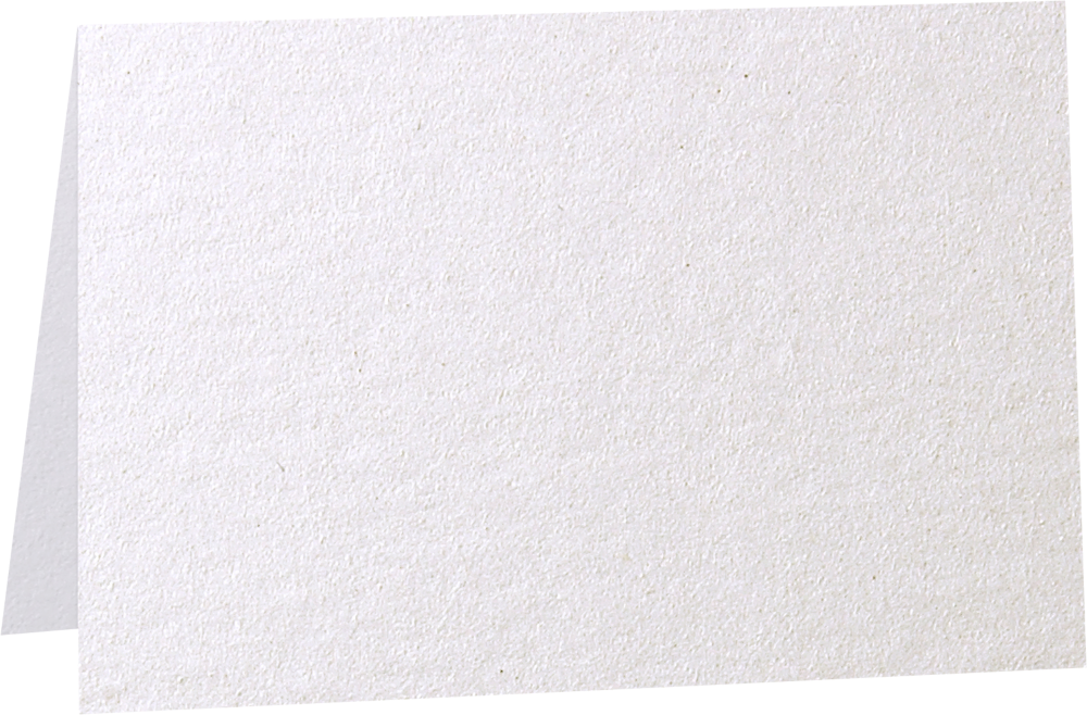 Crystal White Metallic 100lb A6 Foldover Cards (4 5/8 x 6 1/4)