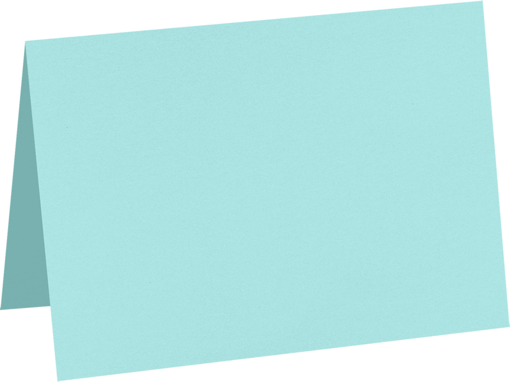 Seafoam Aqua Blue 100lb A7 Foldover Cards (5 1/8 x 7)