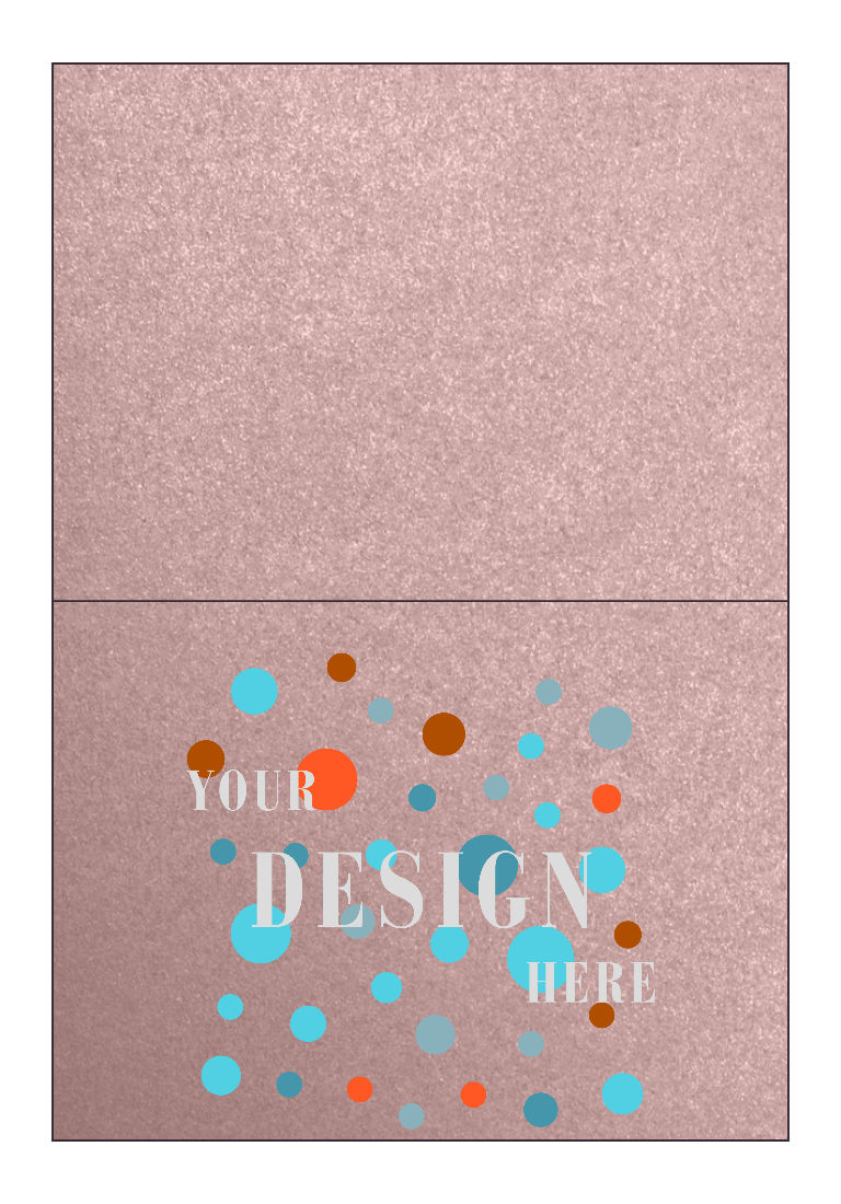 Misty Rose Metallic 100lb A7 Foldover Cards (5 1/8 x 7)