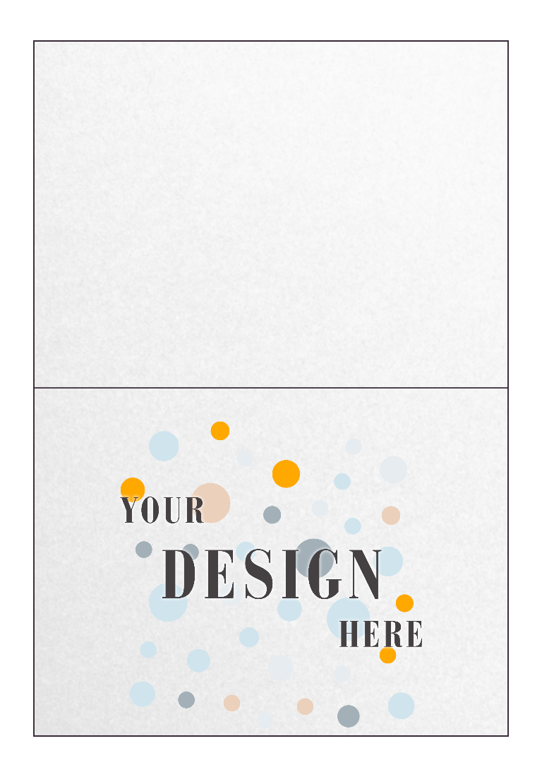 Crystal White Metallic 100lb A7 Foldover Cards (5 1/8 x 7)