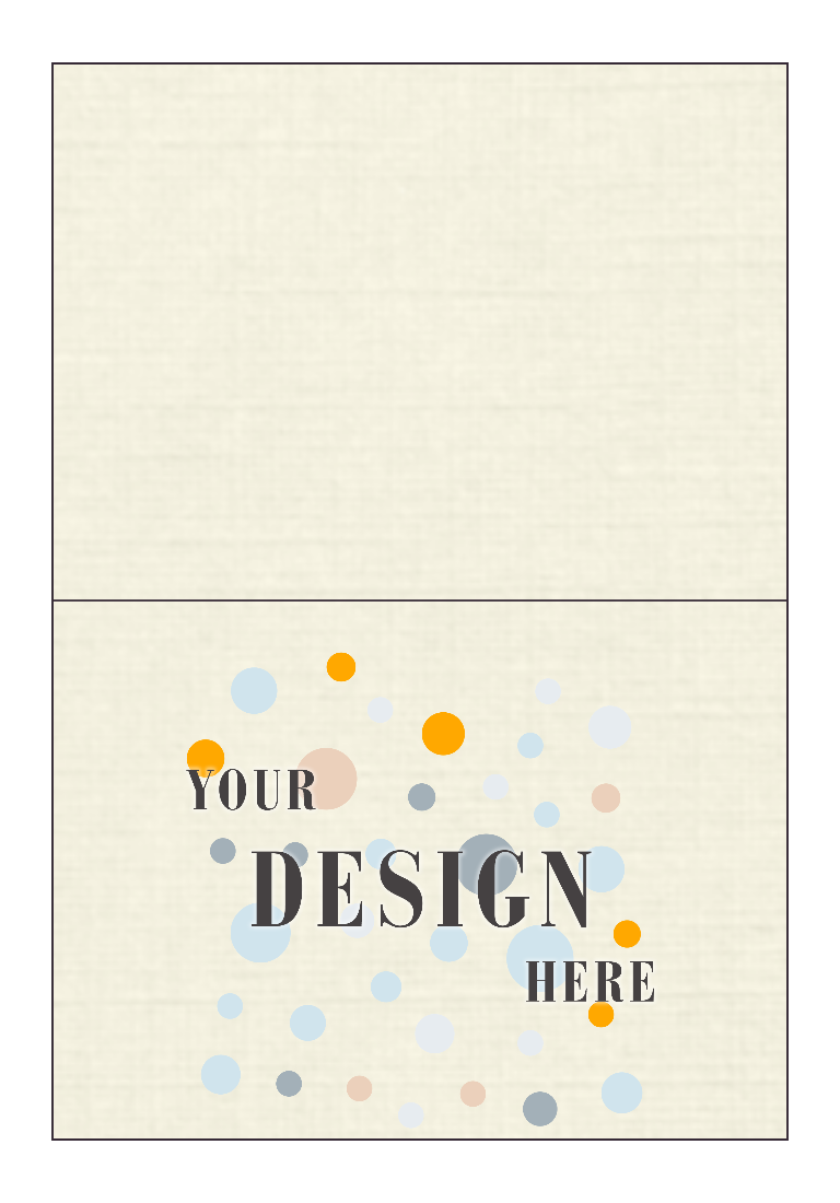 Natural Linen 100lb A7 Foldover Cards (5 1/8 x 7)