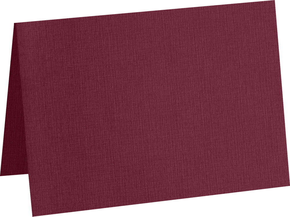 Burgundy Linen 100lb A7 Foldover Cards (5 1/8 x 7)