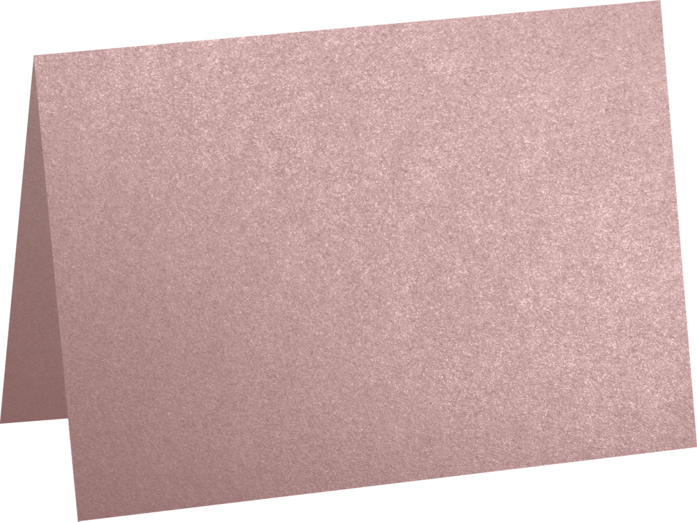 Misty Rose Metallic 100lb A7 Foldover Cards (5 1/8 x 7)