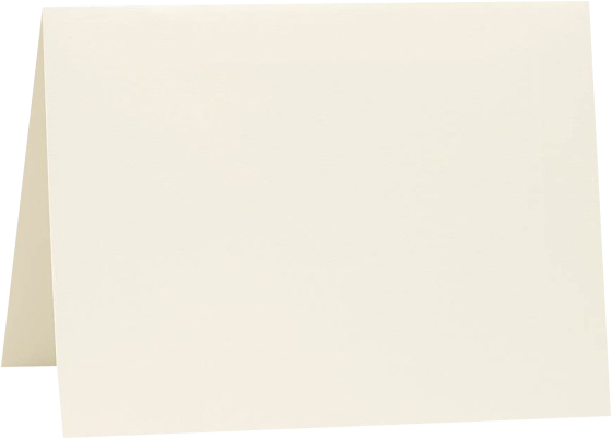 Natural White 100% Cotton 100lb A7 Foldover Cards (5 1/8 x 7)