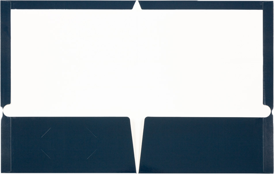 Glossy Navy Blue 9 x 12 Standard Folders