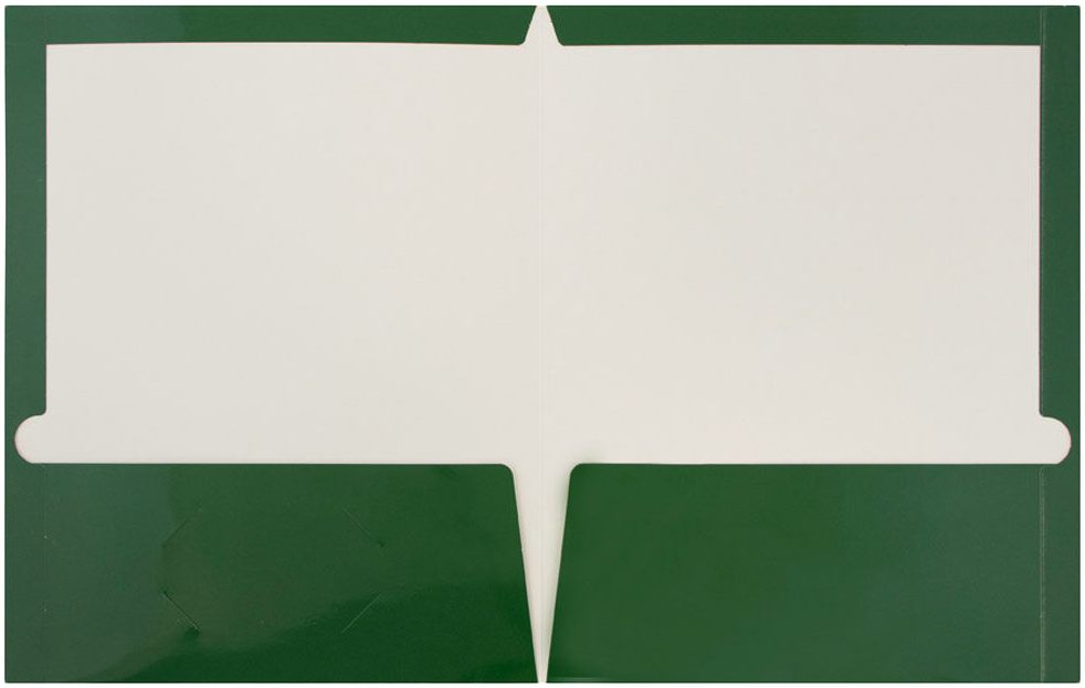 Glossy Green 9 x 12 Standard Folders