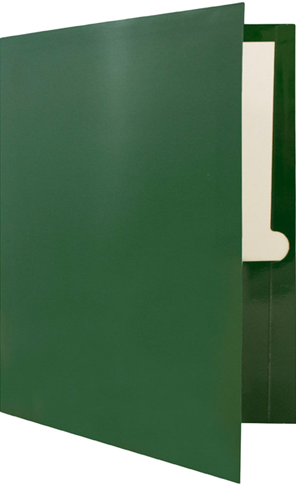 Glossy Green 9 x 12 Standard Folders
