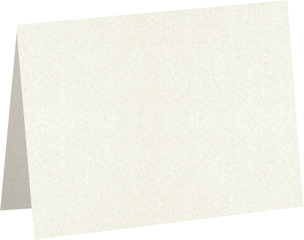 White Quartz Metallic 100lb #17 Mini Foldover Cards (2 9/16 x 3 9/16)
