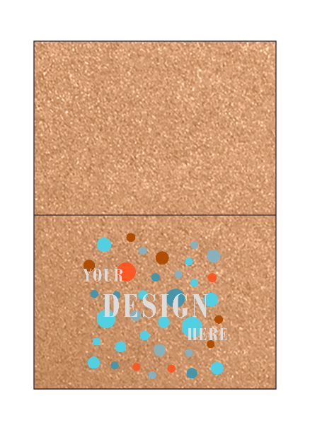 Copper Brown Metallic 100lb #17 Mini Foldover Cards (2 9/16 x 3 9/16)