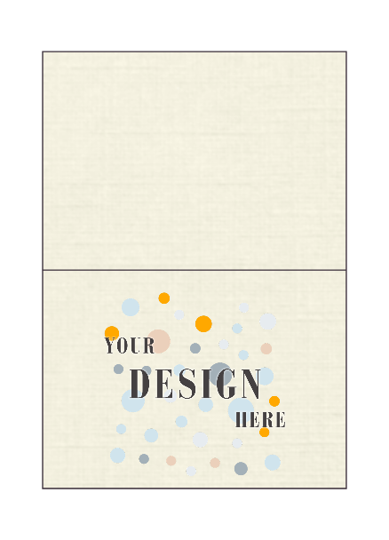 Natural Linen 100lb #17 Mini Foldover Cards (2 9/16 x 3 9/16)