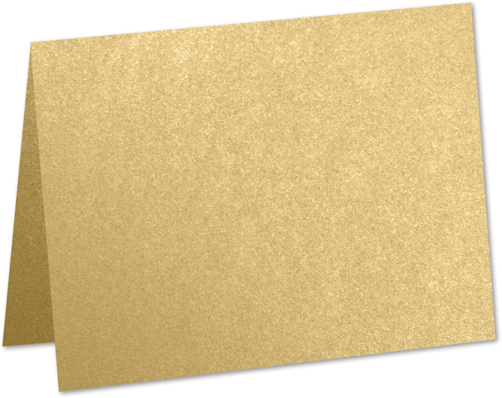 Light Gold Blonde Metallic 100lb #17 Mini Foldover Cards (2 9/16 x 3 9/16)