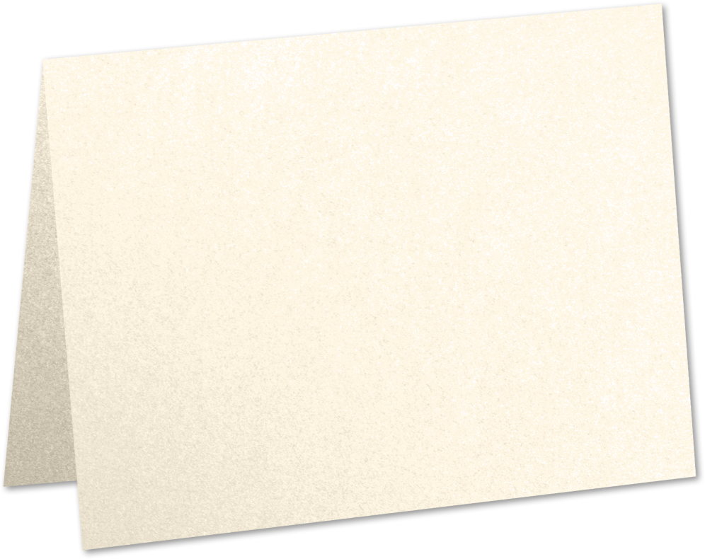 Champagne Ivory Metallic 100lb #17 Mini Foldover Cards (2 9/16 x 3 9/16)