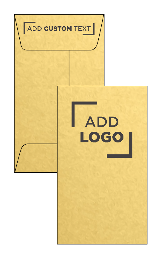 Gold Metallic 32lb #5 1/2 Coin Envelopes (3 1/8 x 5 1/2) with Peel & Seal
