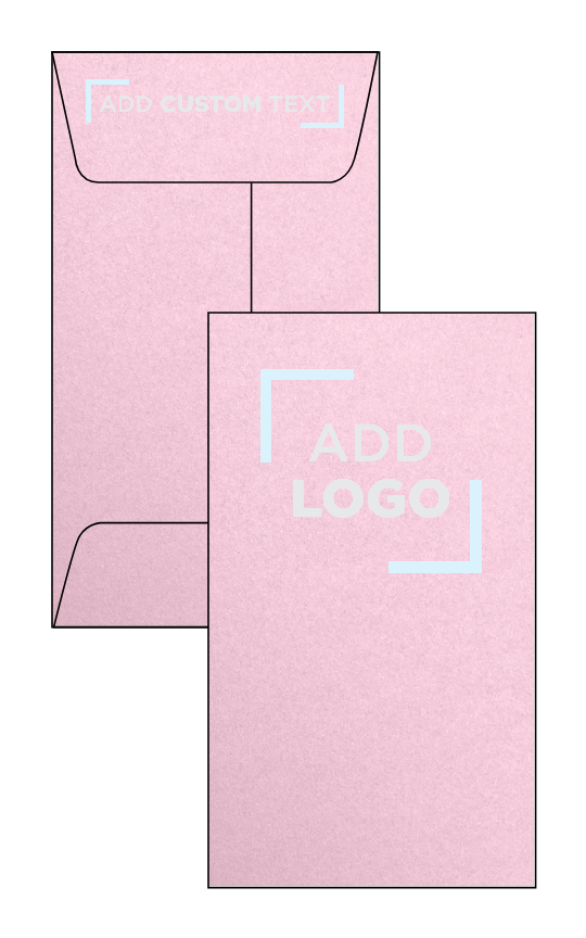 Pink Rose Metallic 32lb #5 1/2 Coin Envelopes (3 1/8 x 5 1/2) with Peel & Seal