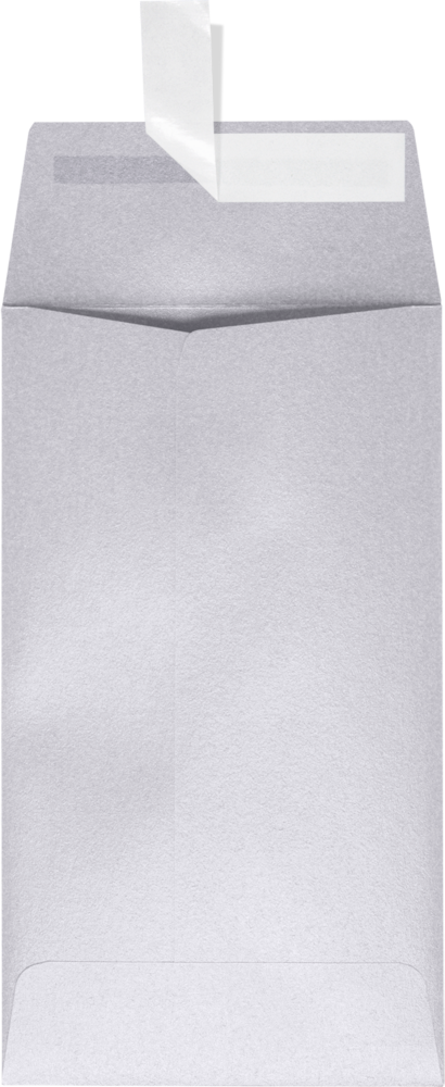 Silver Metallic 32lb #5 1/2 Coin Envelopes (3 1/8 x 5 1/2) with Peel & Seal