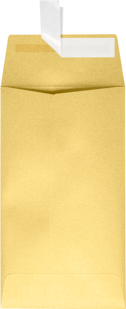 Gold Metallic 32lb #5 1/2 Coin Envelopes (3 1/8 x 5 1/2) with Peel & Seal