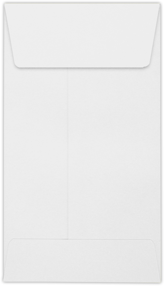 White 28lb #5 1/2 Coin Envelopes (3 1/8 x 5 1/2) with Peel & Seal