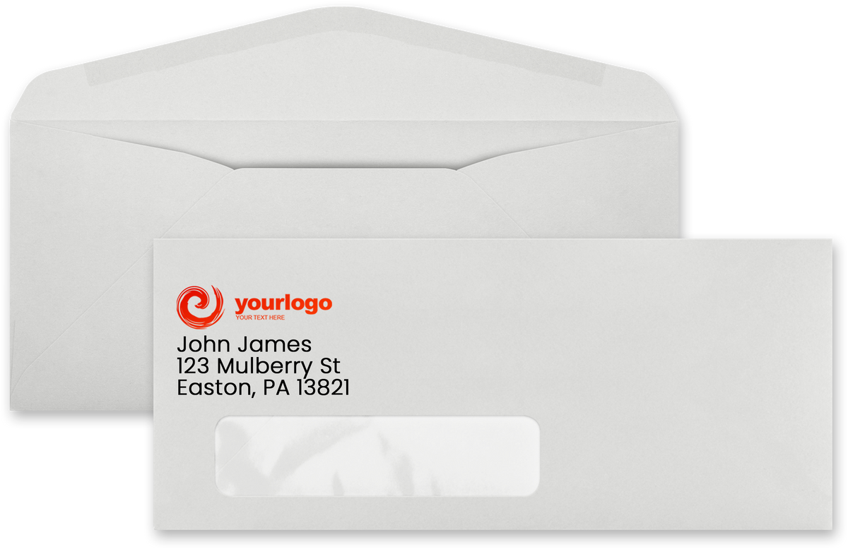 Pastel Gray 24lb #10 Window Envelopes (4 1/8 x 9 1/2)