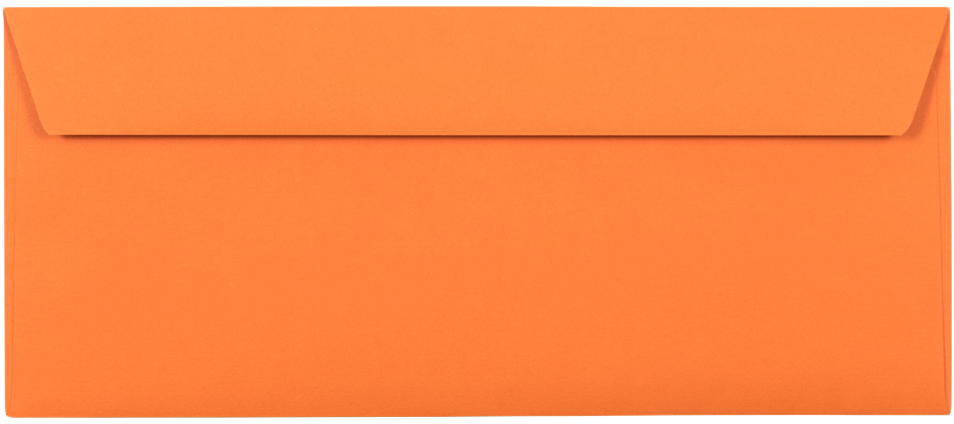 Mandarin Orange 32lb #10 Window Envelopes (4 1/8 x 9 1/2)