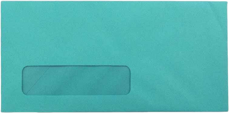 Sea Blue 24lb #10 Window Envelopes (4 1/8 x 9 1/2)