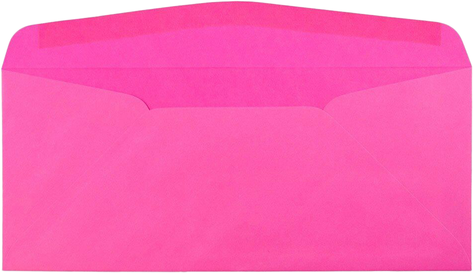 Fuchsia Pink Magenta 32lb #10 Window Envelopes (4 1/8 x 9 1/2)