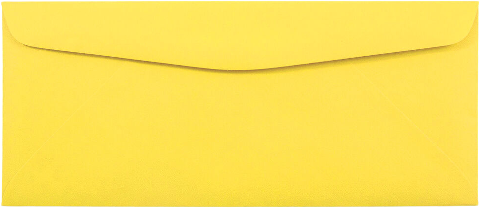 Yellow 24lb #10 Window Envelopes (4 1/8 x 9 1/2)