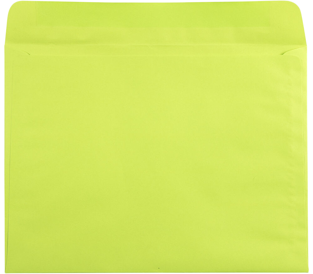 Wasabi Lime Green 32lb 9 x 12 Booklet Envelopes