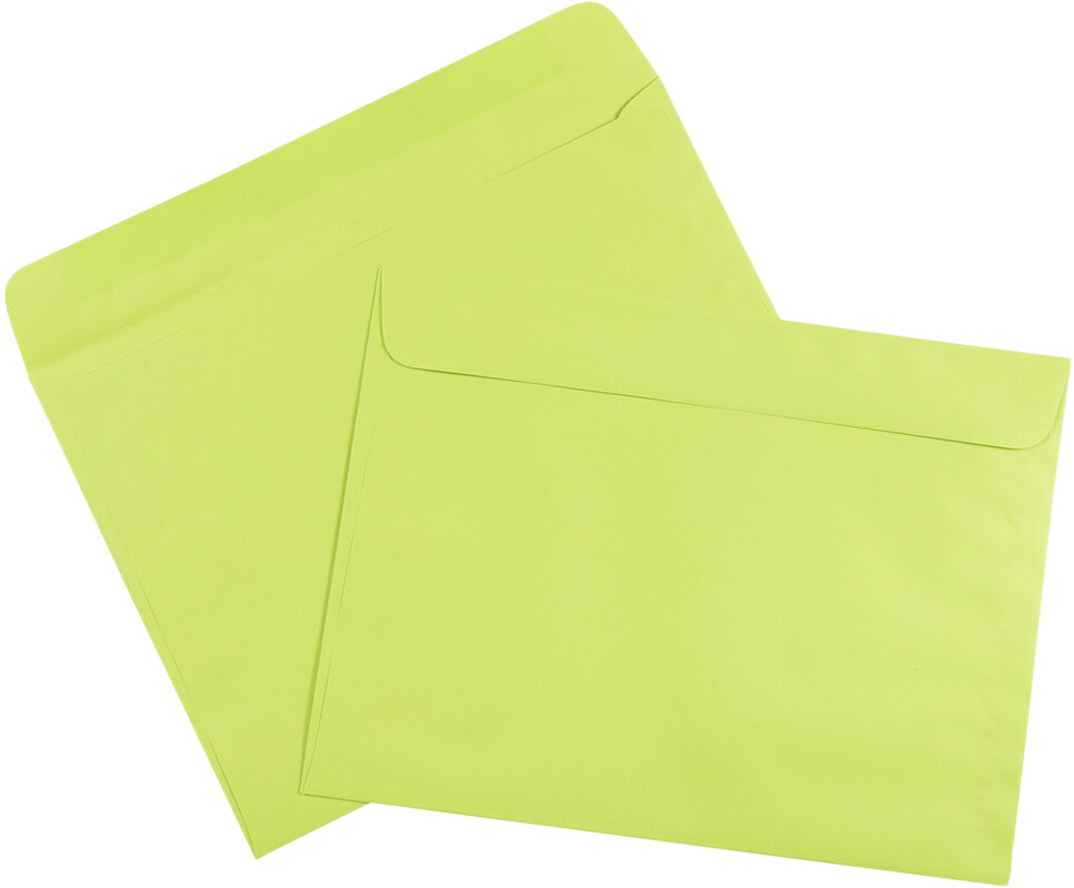 Wasabi Lime Green 32lb 9 x 12 Booklet Envelopes