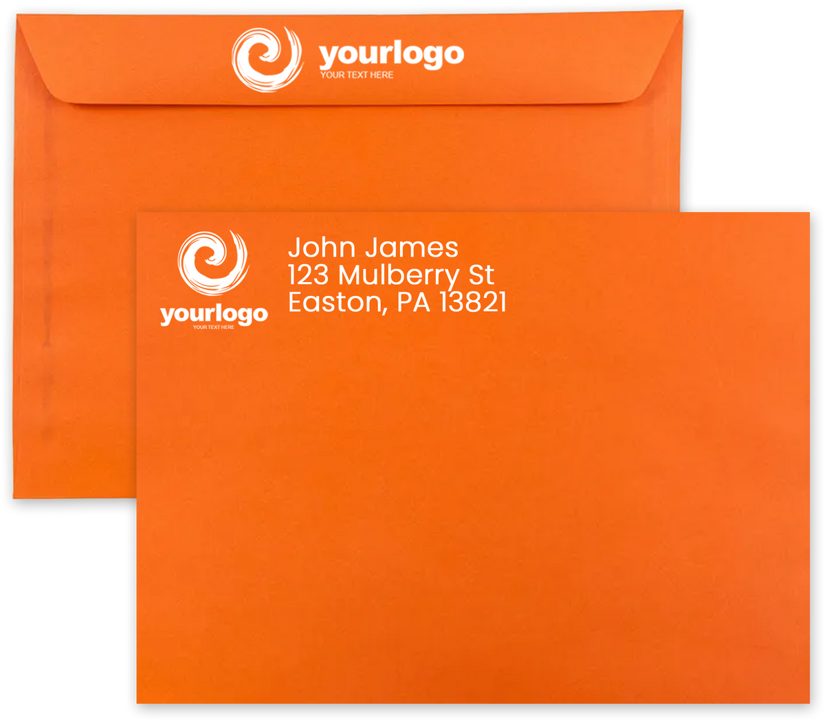Mandarin Orange 32lb 9 x 12 Booklet Envelopes