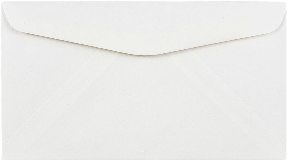 White 24lb #6 3/4 Regular Envelopes (3 5/8 x 6 1/2)