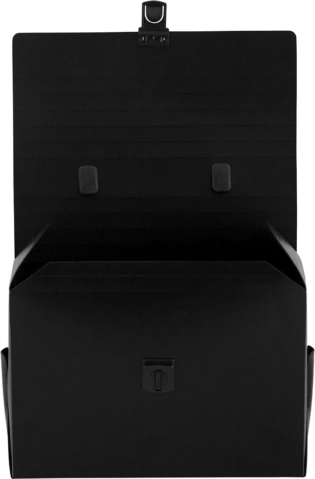 Black 6 x 9 x 4 Plastic Lunch Box Portfolios