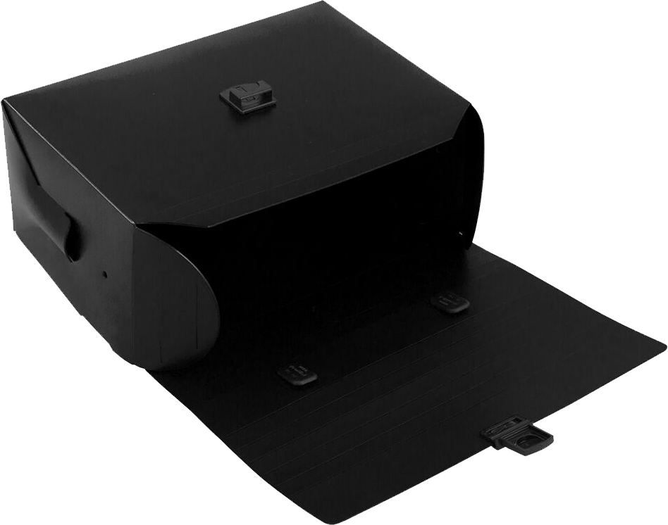 Black 6 x 9 x 4 Plastic Lunch Box Portfolios